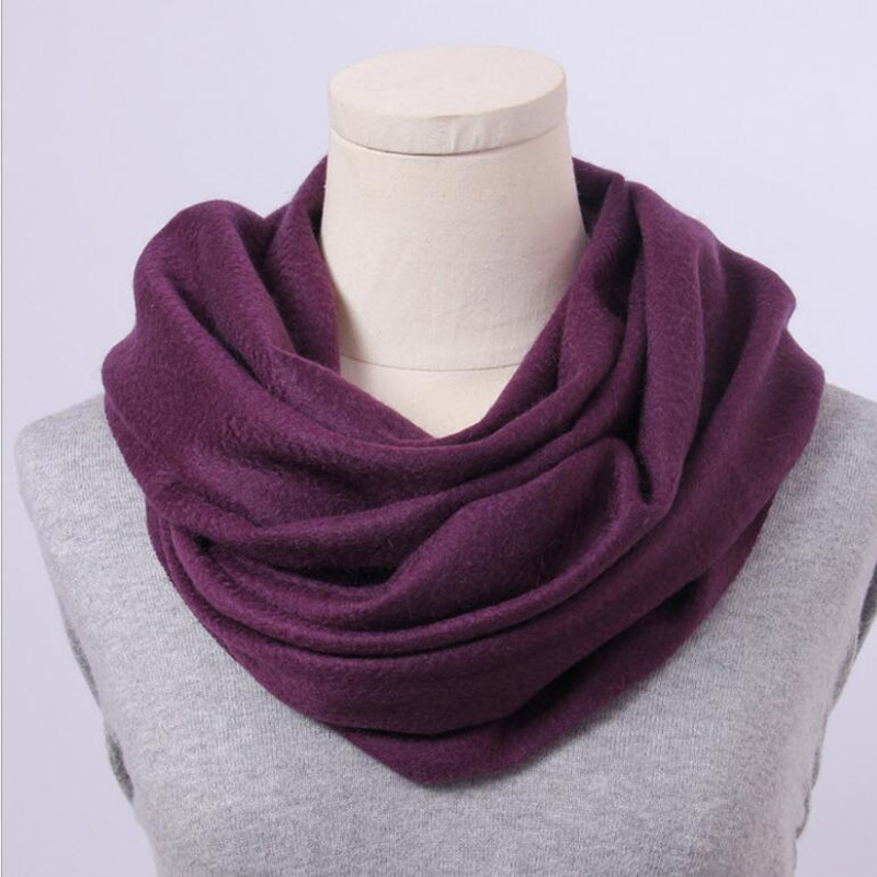 Pure Cashmere Scarves Purple Women Winter Scarf